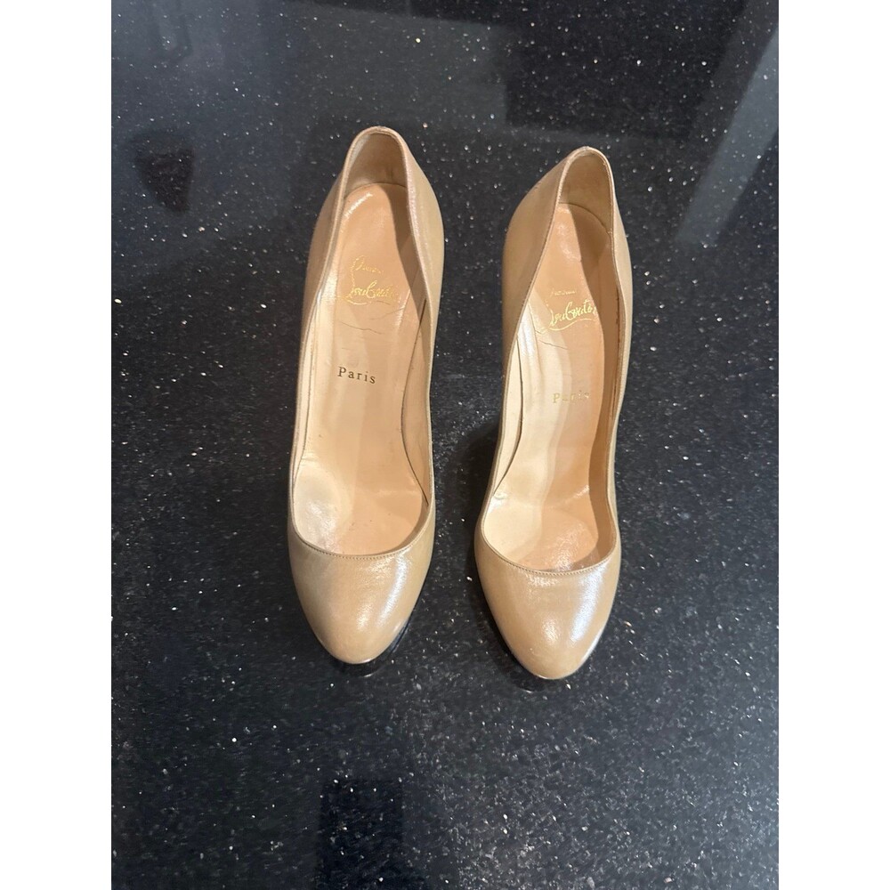 Christian Louboutin Filo 120 Leather Round Stilttos Hrel Pumps Size 40 Women’s